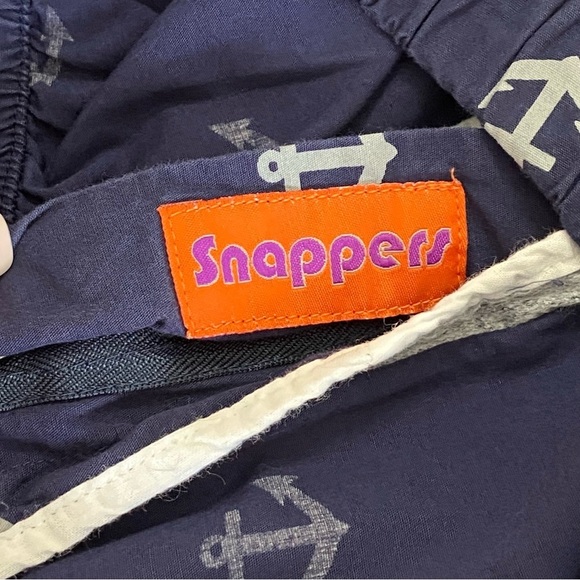 WASHED, STONE & BEATEN / “Snappers” Anchor Print Shorts Size L - Picture 7 of 12